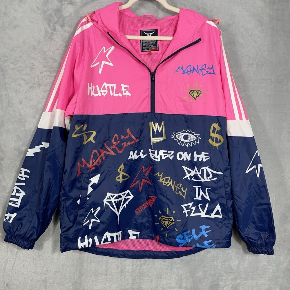 Screenshot L Pullover Windbreaker Half Zip Graffiti Hooded Zip Streetwear